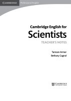 Cambridge English for scientists Teacher's Book