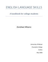 ENGLISH LANGUAGE SKILLS: A handbook for college students 